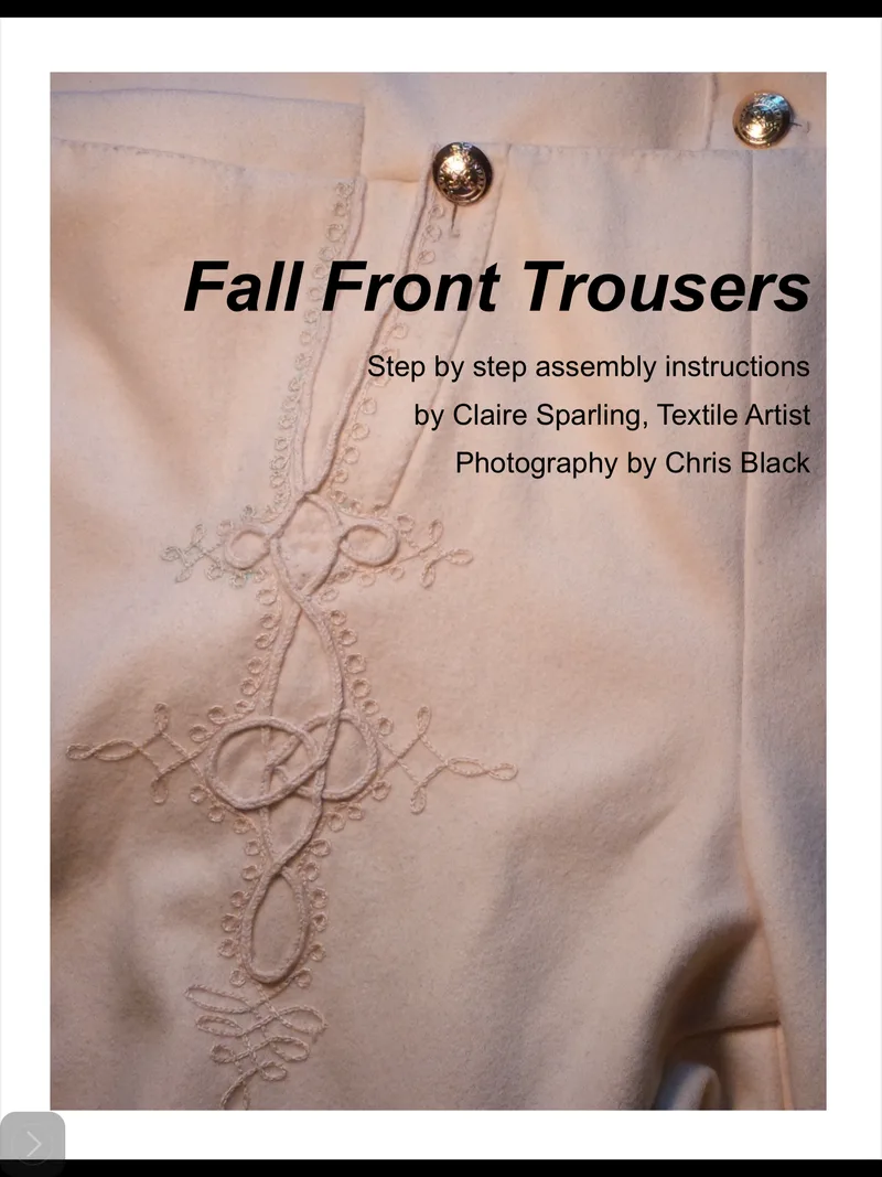 Fall Front Trousers instructions
