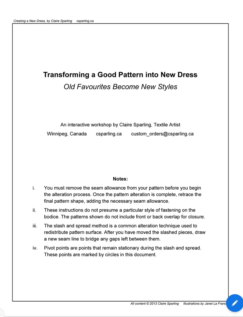 Transforming a Good Pattern into New Dress